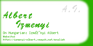 albert izmenyi business card